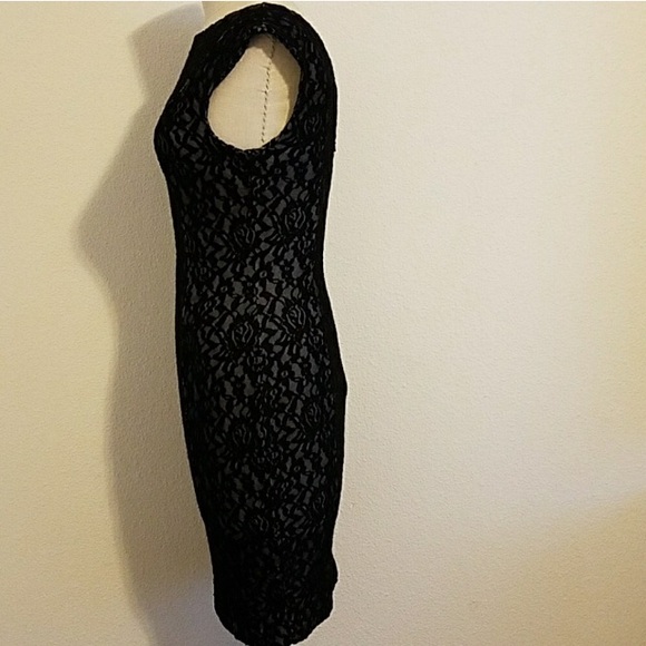 French Connection Black Lace Bardot Dress - Picture 4 of 8